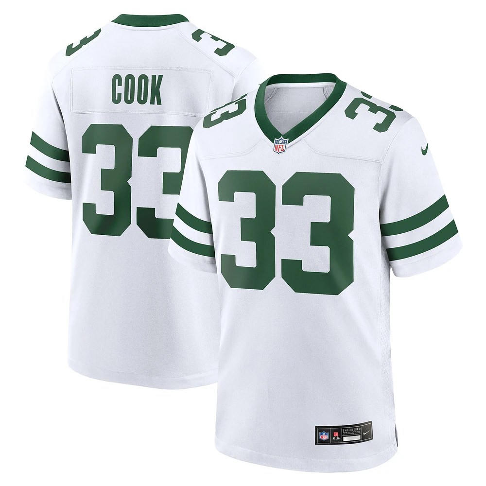 Maillot de joueur Nike Dalvin Cook pour hommes, blanc, New York Jets Legacy Player