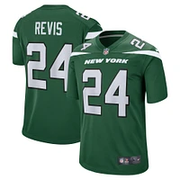 Maillot de jeu joueur à la retraite des New York Jets Nike Darrelle Revis Gotham vert pour homme