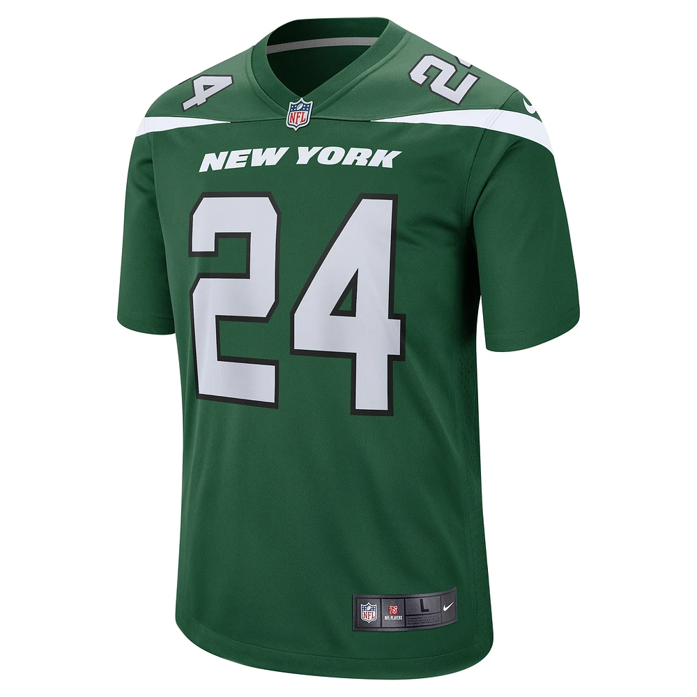 Maillot de jeu joueur à la retraite des New York Jets Nike Darrelle Revis Gotham vert pour homme