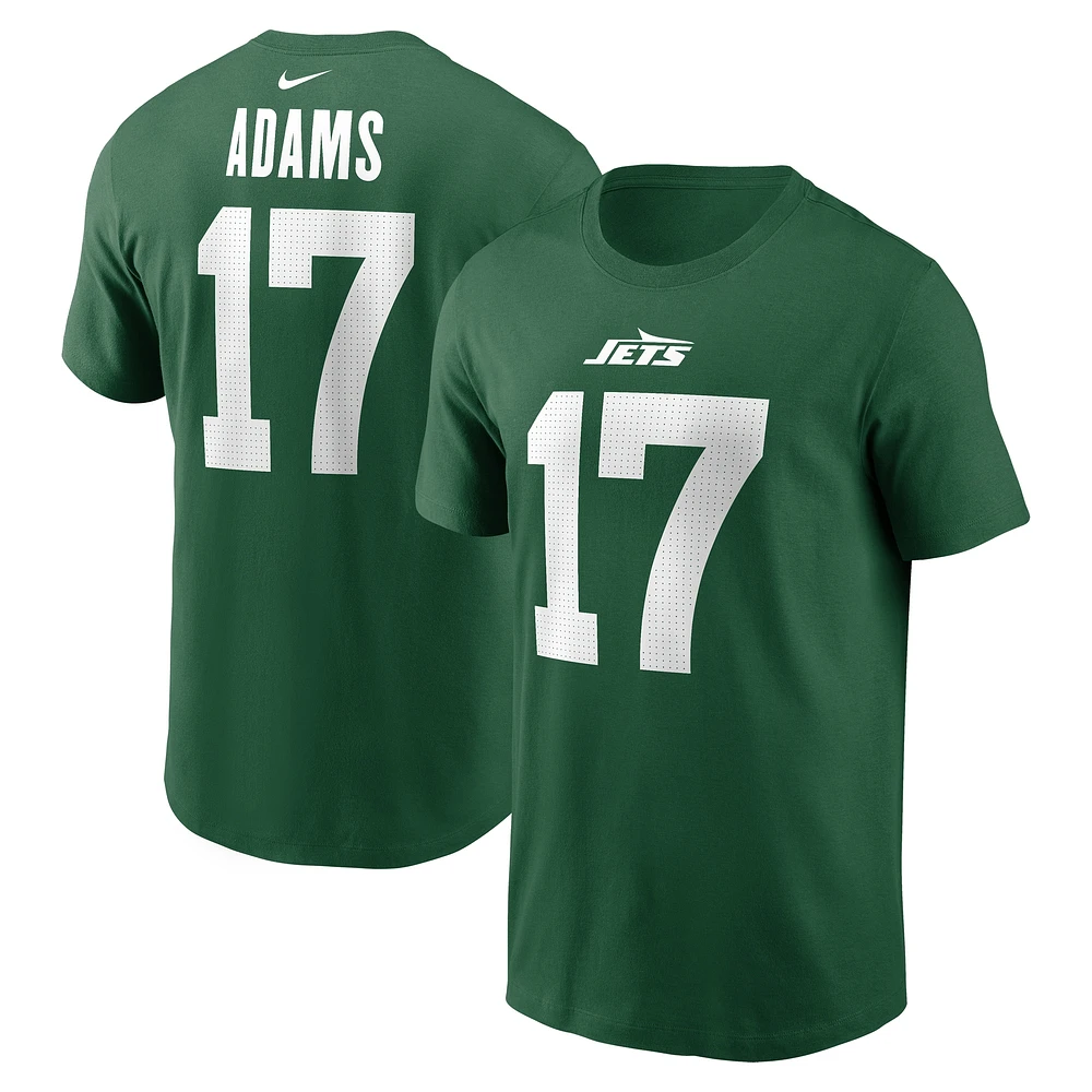 T-shirt Nike Davante Adams pour homme avec nom et numéro des New York Jets, vert