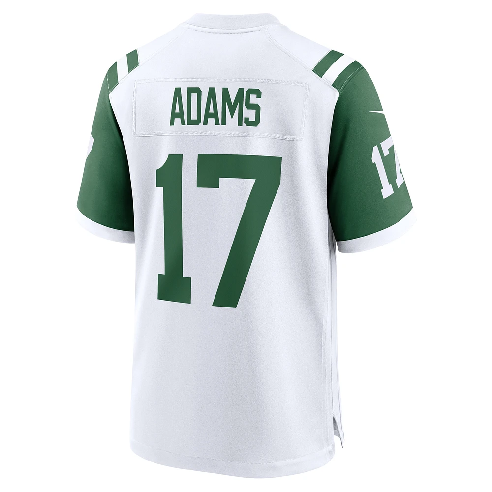 Maillot de jeu alternatif classique Nike Davante Adams New York Jets blanc pour homme