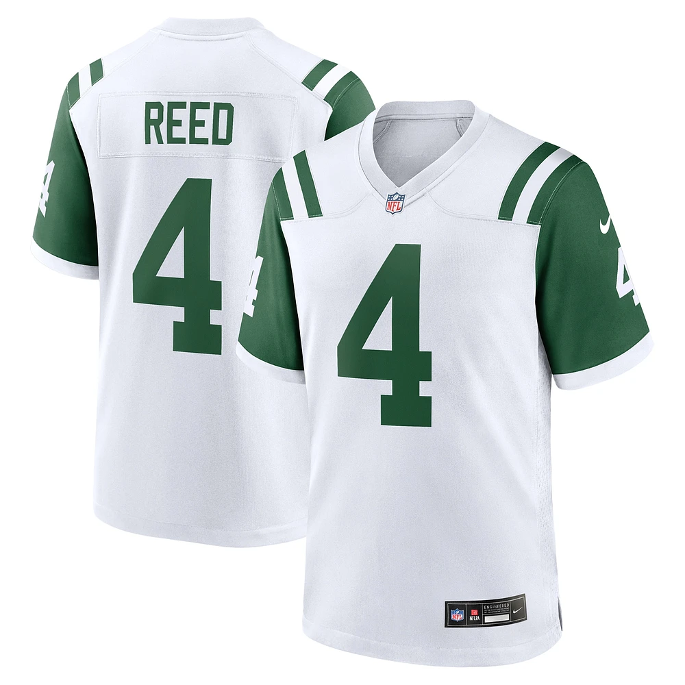 Nike D.J. pour homme Reed White New York Jets Maillot de jeu alternatif classique