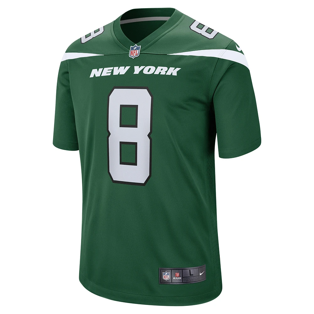 Maillot de match des New York Jets Nike Elijah Moore Gotham vert pour homme