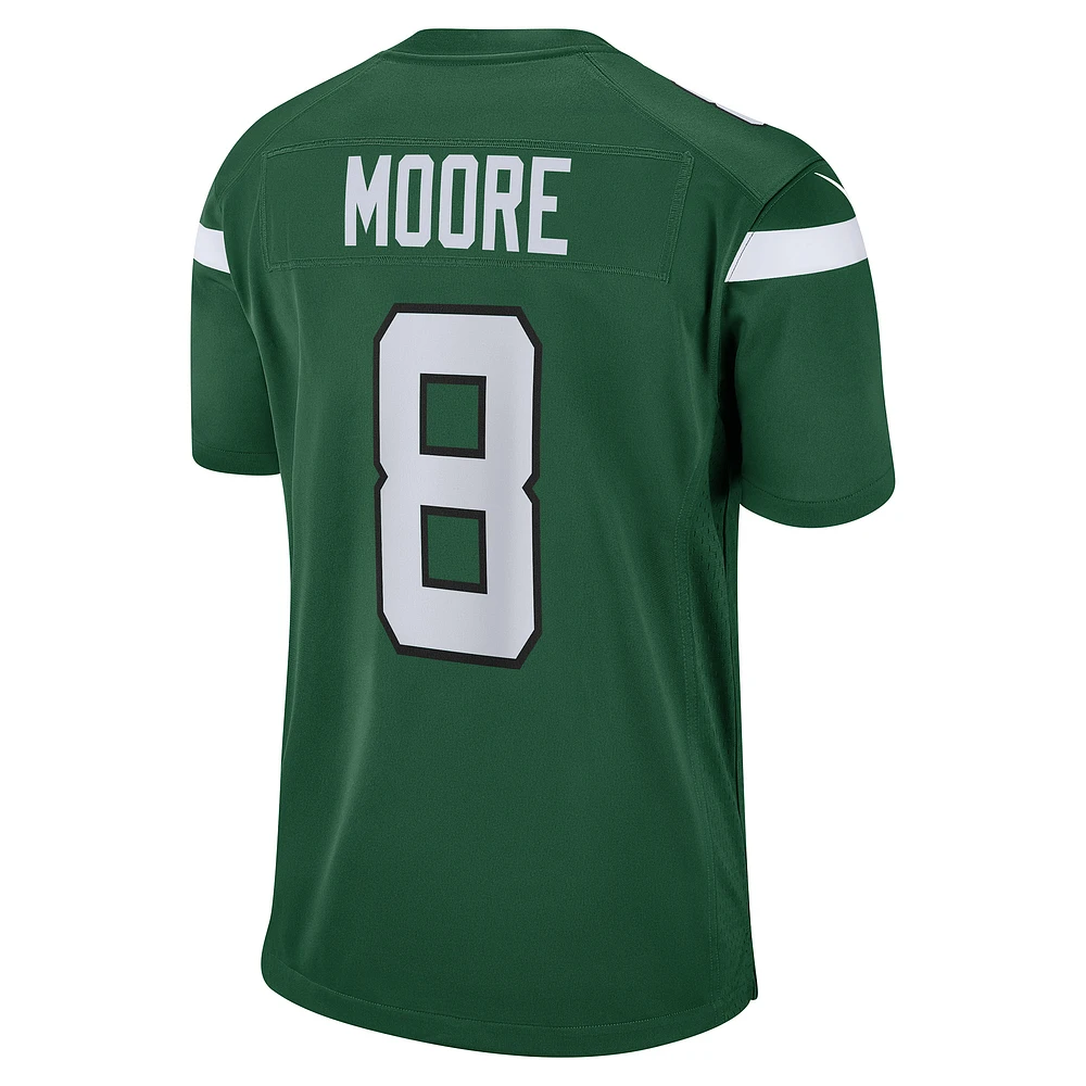 Maillot de match des New York Jets Nike Elijah Moore Gotham vert pour homme