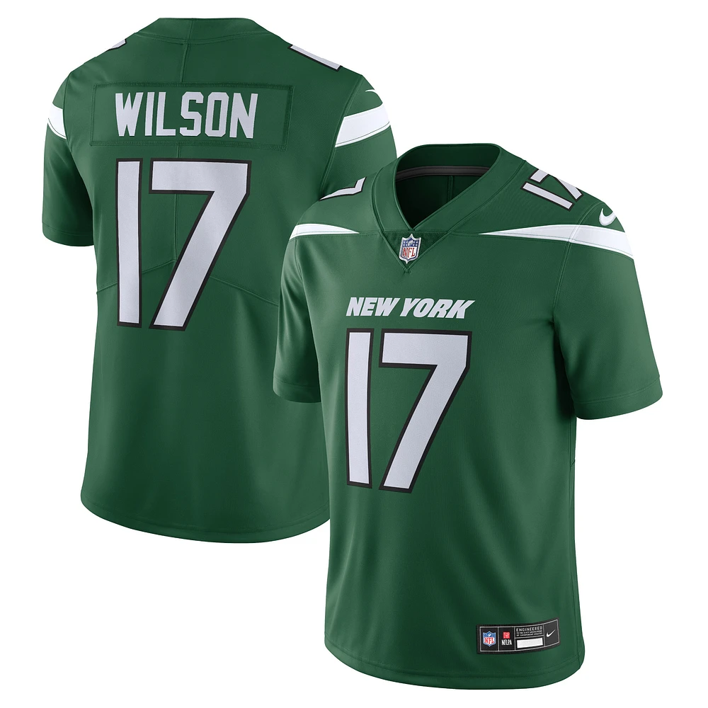 Maillot Nike Garrett Wilson Gotham vert New York Jets Vapor Untouchable Limited pour homme