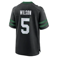 Maillot de jeu alternatif Nike Garrett Wilson Legacy pour hommes, noir, New York Jets