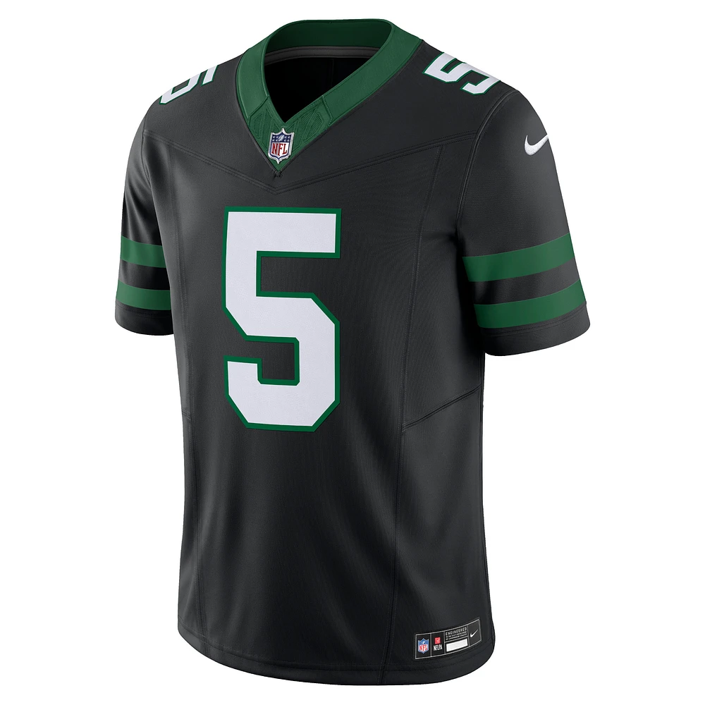 Men's Nike Garrett Wilson Legacy Black New York Jets Alternate Vapor F.U.S.E. Limited Jersey