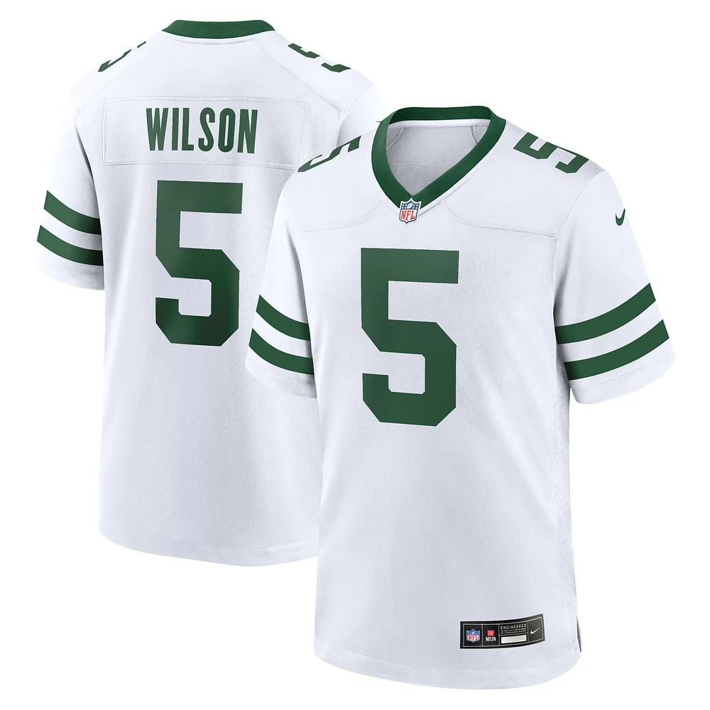 Maillot de match Nike Garrett Wilson Legacy pour hommes, blanc, New York Jets