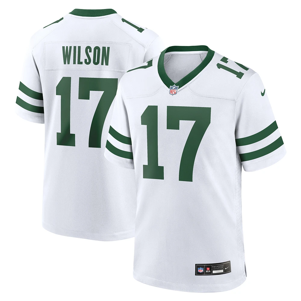 Men's Nike Garrett Wilson Legacy White New York Jets Game Jersey