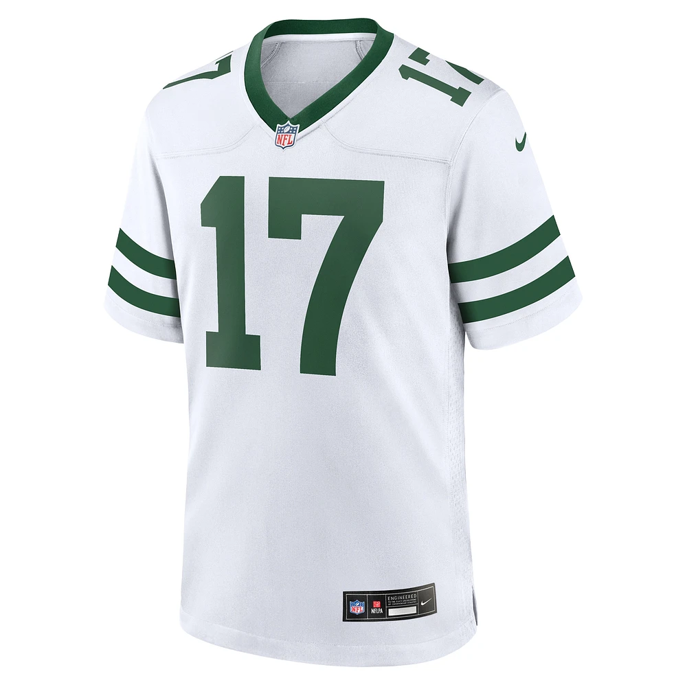 Maillot de match Nike Garrett Wilson Legacy pour hommes, blanc, New York Jets