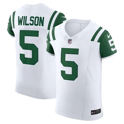 Nike Garrett Wilson pour hommes Blanc New York Jets Classic Alternate Vapor F.U.S.E. Maillot Élite