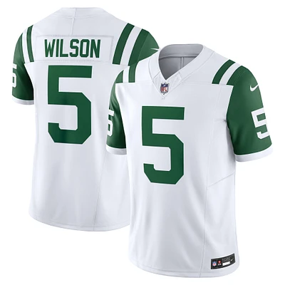 Nike Garrett Wilson pour hommes Blanc New York Jets Classic Alternate Vapor F.U.S.E. Maillot limité