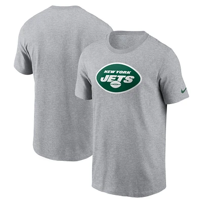 Men's Nike  Gray New York Jets Logo Essential T-Shirt