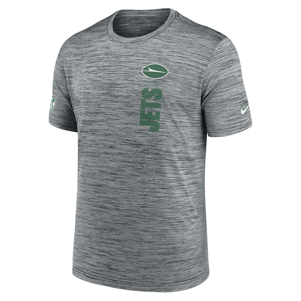 Men's Nike Gray New York Jets Sideline Velocity Performance T-Shirt