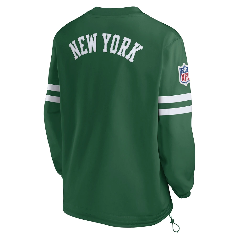 Men's Nike  Green New York Jets 2023 Sideline V-Neck Pullover Windshirt