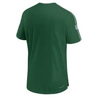 T-shirt Nike vert New York Jets 2024 Sideline Coach UV Performance pour homme