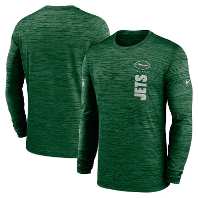 T-shirt à manches longues Nike Green New York Jets 2024 Sideline Velocity Performance pour homme