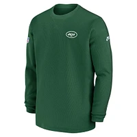 Men's Nike Green New York Jets Alternate Logo Coach Long Sleeve Top