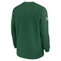 Men's Nike Green New York Jets Alternate Logo Coach Long Sleeve Top