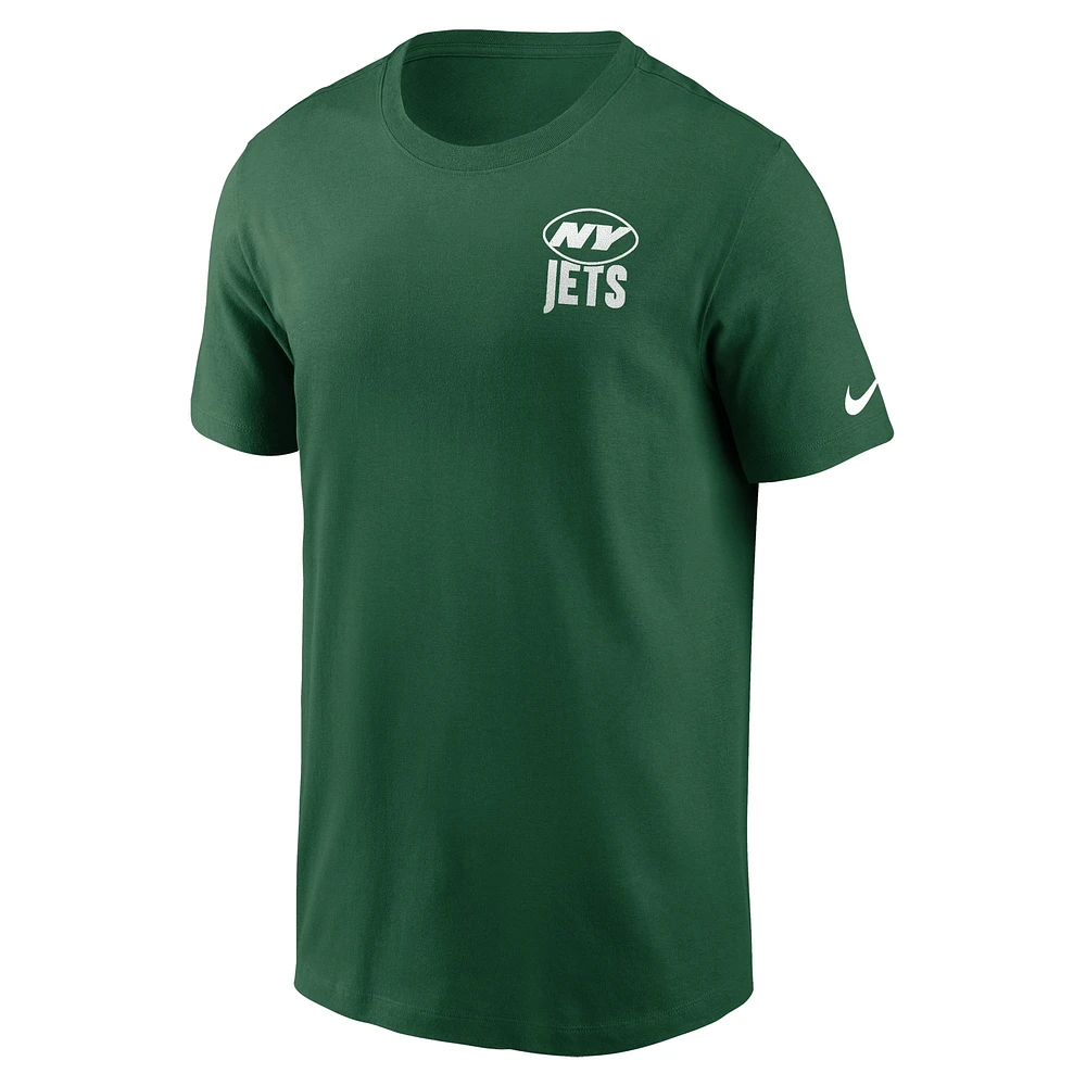 T-shirt essentiel Nike New York Jets Blitz vert pour homme