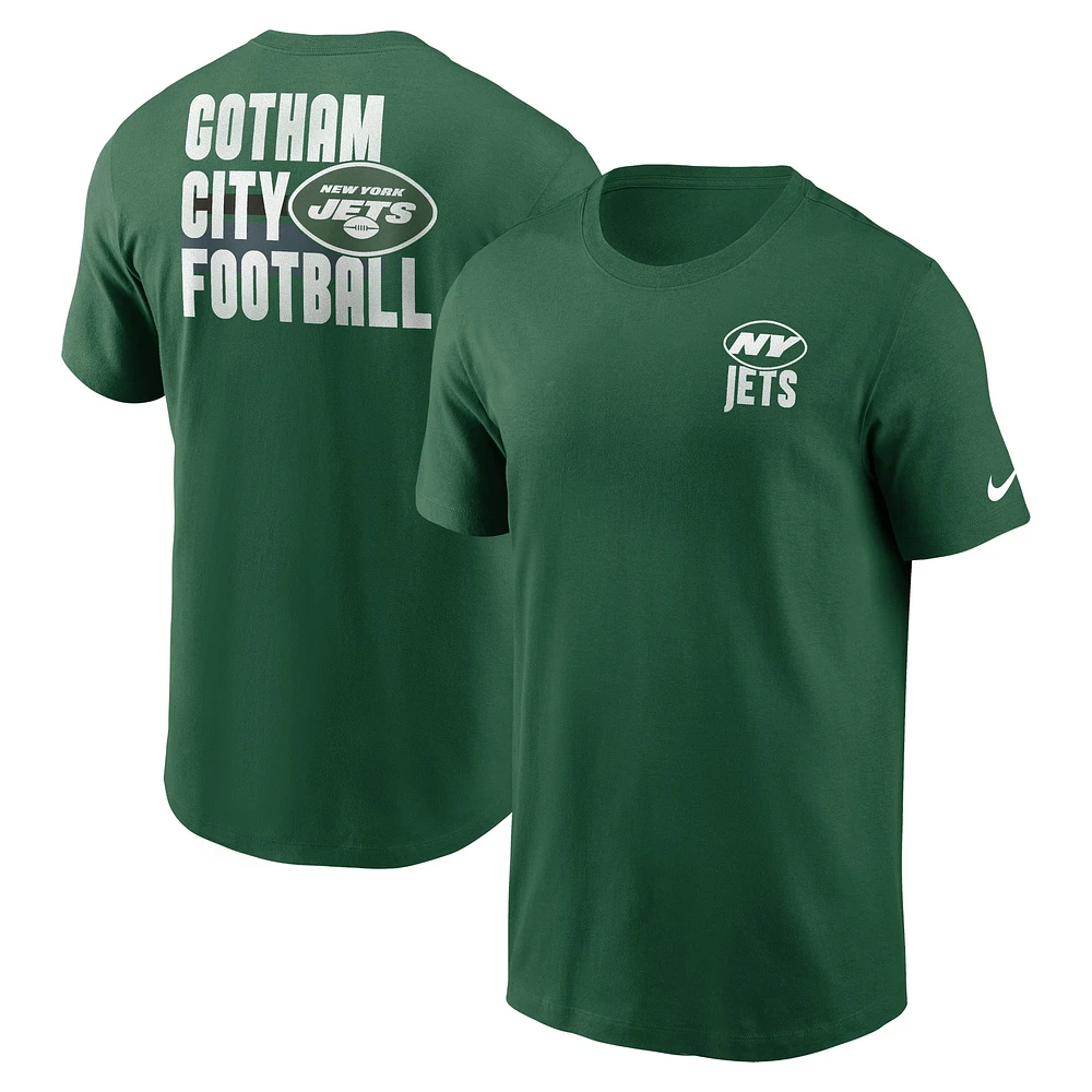 T-shirt essentiel Nike New York Jets Blitz vert pour homme