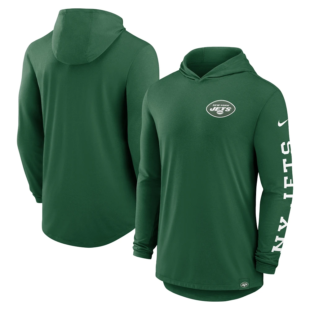 Sweat à capuche Nike vert New York Jets Blitz pour homme