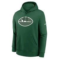 Men's Nike Green New York Jets Club Logo Pullover Hoodie