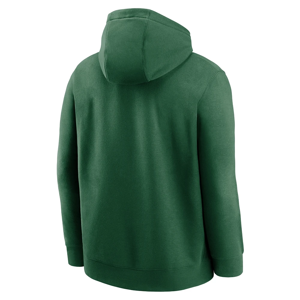 Sweat à capuche Nike vert avec logo New York Jets Club pour homme