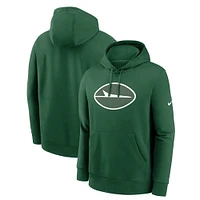 Men's Nike Green New York Jets Club Logo Pullover Hoodie