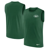 Men's Nike Green New York Jets Large Logo Performance Muscle Tank Top