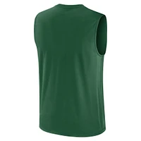 Men's Nike Green New York Jets Large Logo Performance Muscle Tank Top