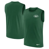Men's Nike Green New York Jets Large Logo Performance Muscle Tank Top