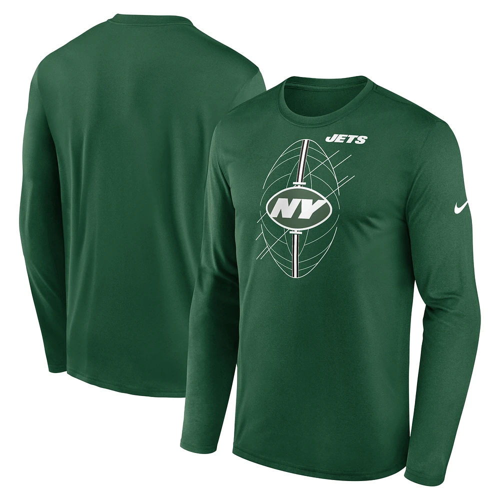 Men's Nike Green New York Jets Legend Icon Long Sleeve T-Shirt