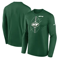 T-shirt à manches longues Legend Icon des New York Jets Nike pour homme vert