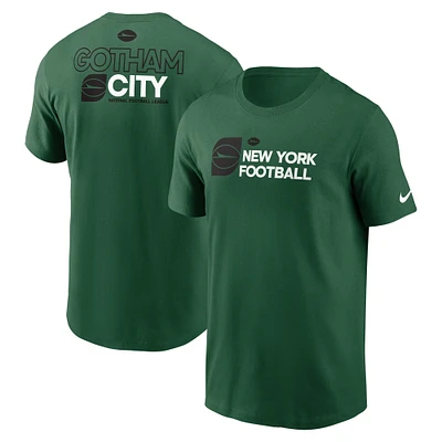 T-shirt Nike pour hommes, vert, New York Jets, contour