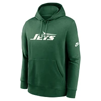 Men's Nike Green New York Jets Rewind Club Logo Pullover Hoodie