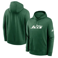 Sweat à capuche Nike New York Jets Rewind Club Logo pour homme, vert