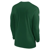 T-shirt à manches longues Nike Green New York Jets Sideline Coach Performance pour homme