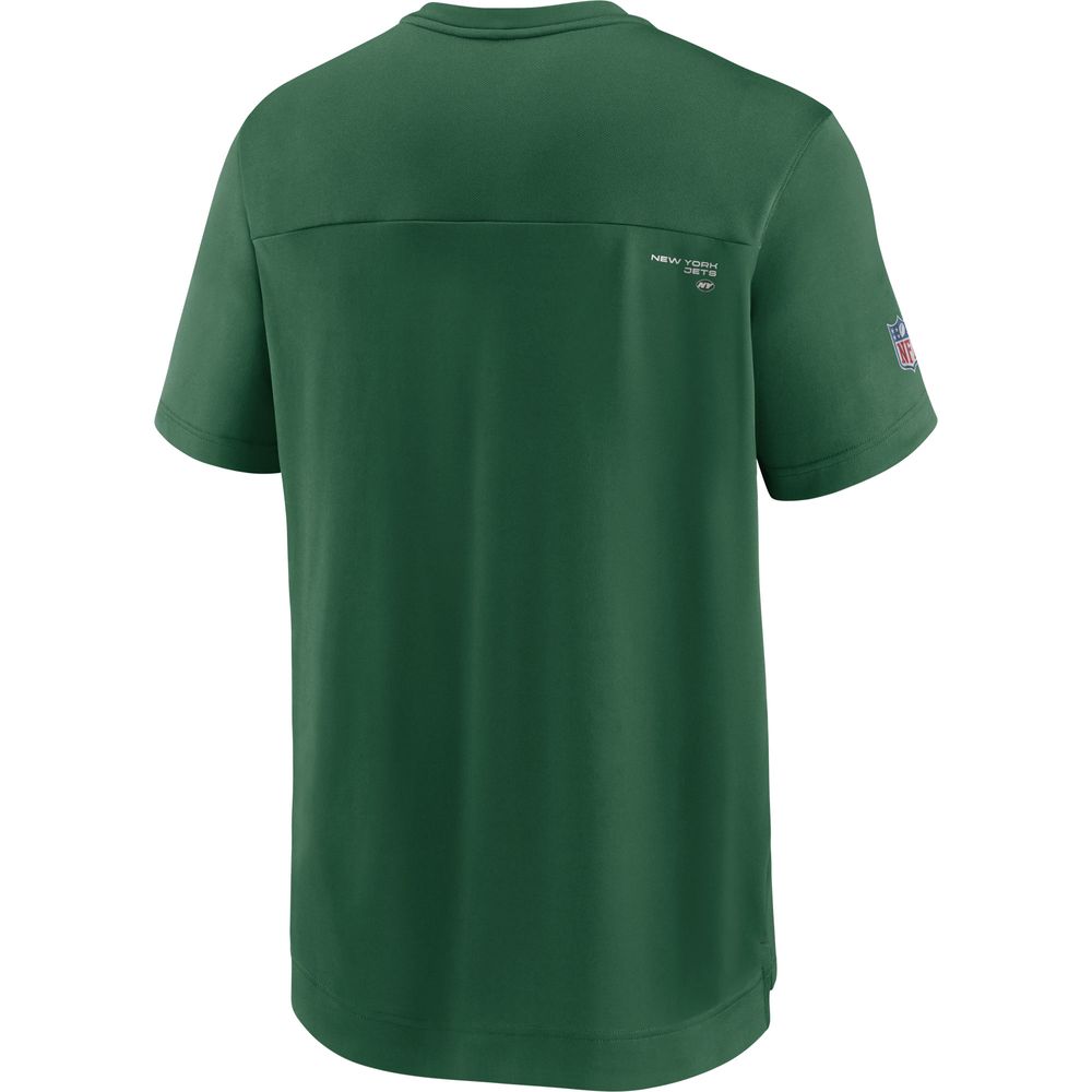 Men's Nike Green New York Jets Sideline Coaches Performance V-Neck T-Shirt