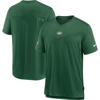 Men's Nike Green New York Jets Sideline Coaches Performance V-Neck T-Shirt