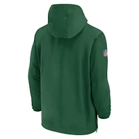 Men's Nike Green New York Jets Sideline Half-Zip Hoodie