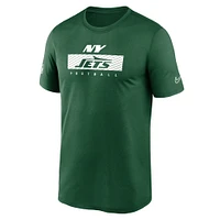 T-shirt Nike vert New York Jets Sideline Legend Performance pour homme