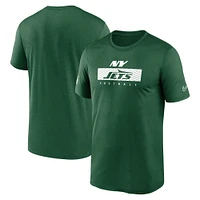 T-shirt Nike vert New York Jets Sideline Legend Performance pour homme