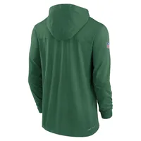 Men's Nike Green New York Jets Sideline Pop Performance Pullover Long Sleeve Hoodie T-Shirt