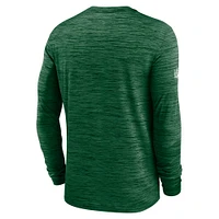 T-shirt Nike vert à manches longues pour homme, Sideline Velocity Performance, New York Jets