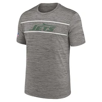 Men's Nike  Heather Charcoal New York Jets Legacy Sideline Performance T-Shirt