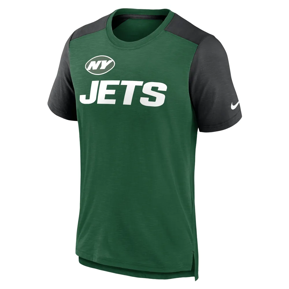 T-shirt avec nom de l'équipe des New York Jets Nike pour homme, vert chiné/noir chiné