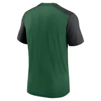 T-shirt avec nom de l'équipe des New York Jets Nike pour homme, vert chiné/noir chiné