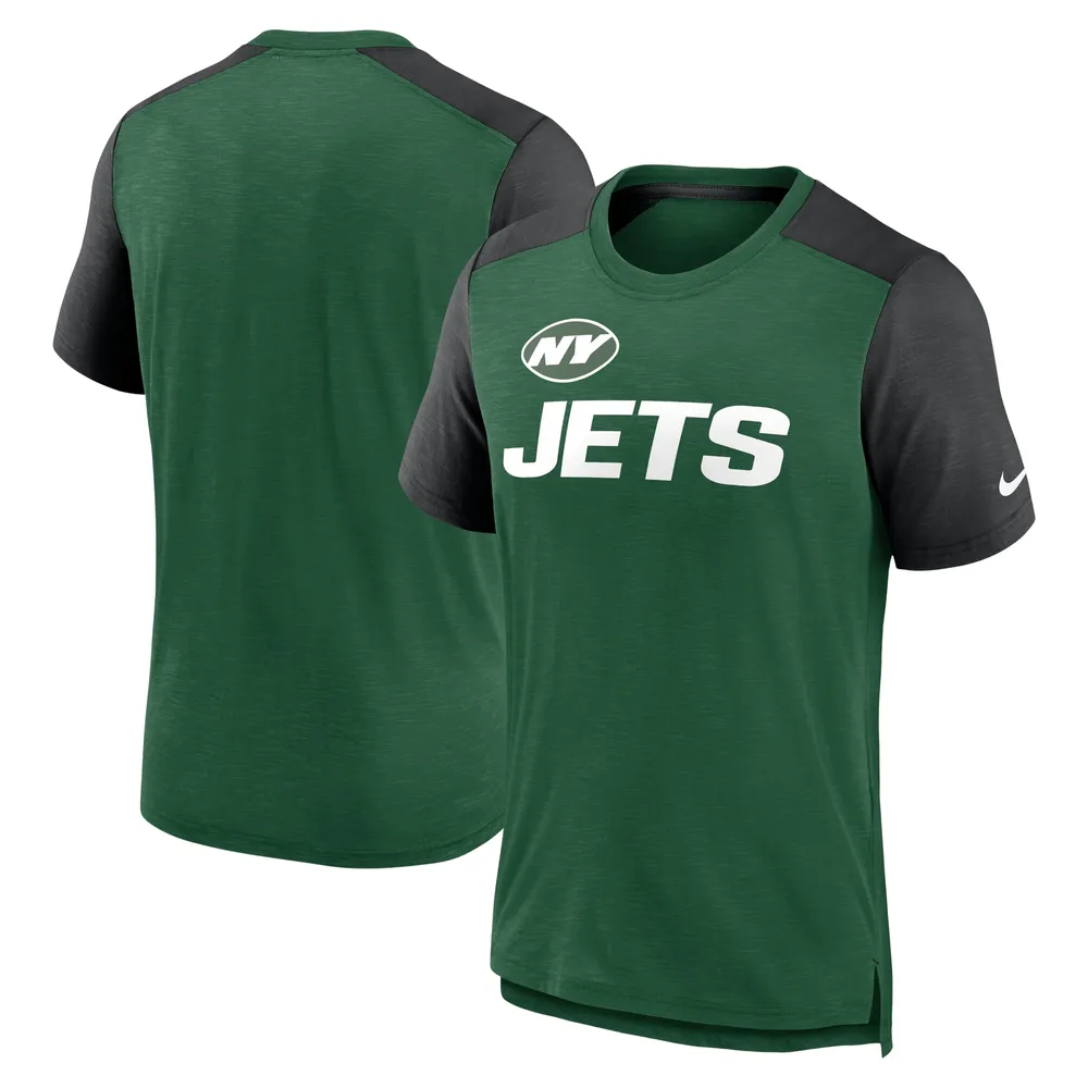 T-shirt avec nom de l'équipe des New York Jets Nike pour homme, vert chiné/noir chiné