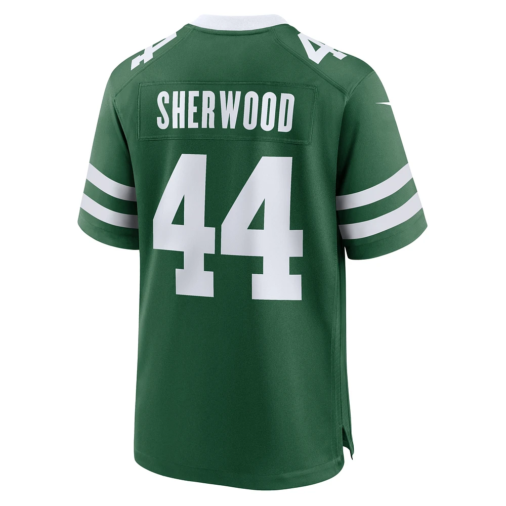 Maillot de match Nike Jamien Sherwood Legacy Green New York Jets pour homme